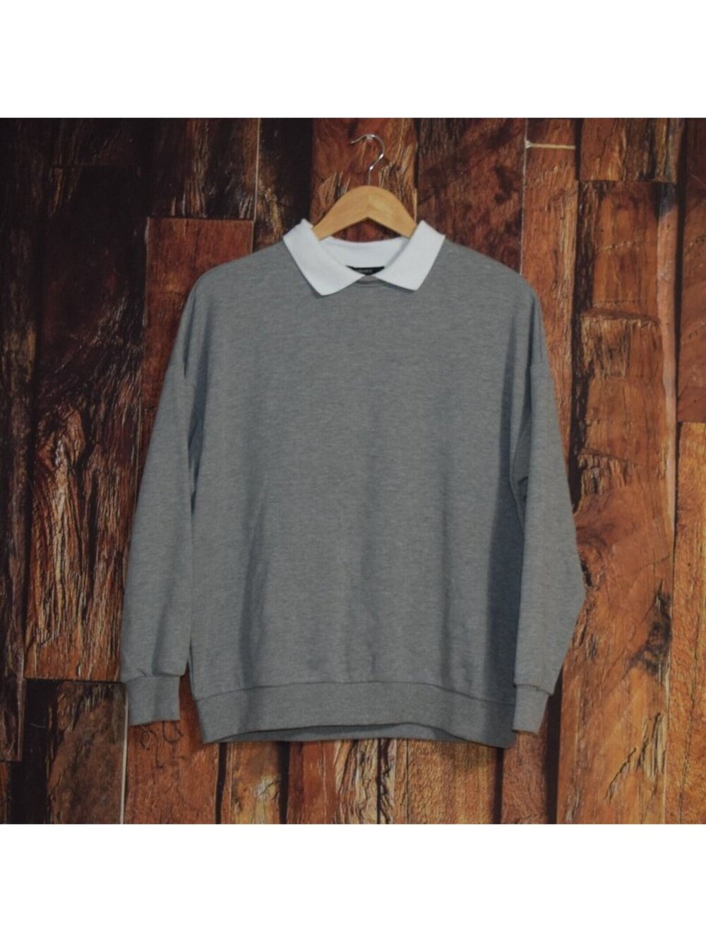 Forever21 Women's Sz S Collared Terry Sweatshirt Pullover